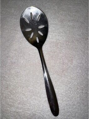 Vintage Stainless by Imperial USA 9" Slotted Serving Spoon Flatware